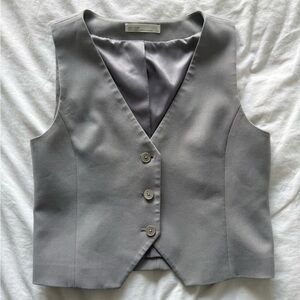 Gray Button-Up Vest | Oak + Fort